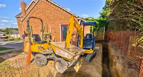 mini digger and driver hire